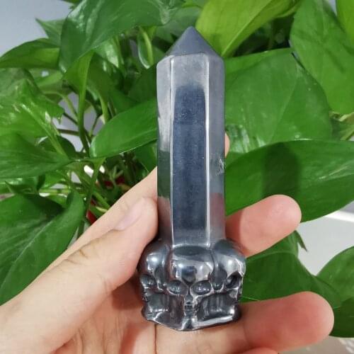 Natural Hand Crafts Healing Skulls Little Point wand Crystal Carving For Home Decoration LJ