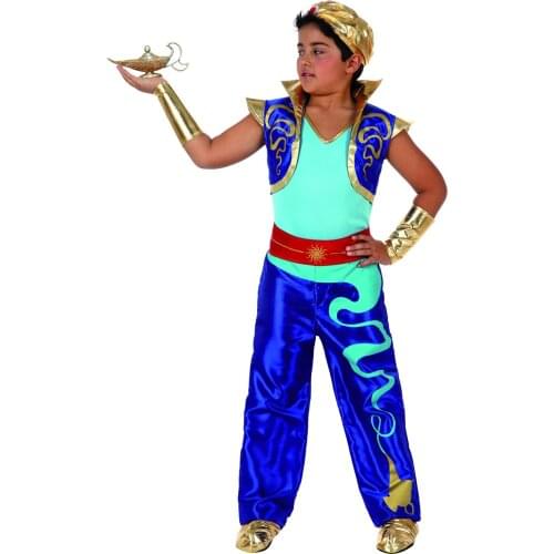 Wholesale - 2016 New Style Carnival Cosplay Costume Party Clothing for kids Aladdin costumes superhero blue color