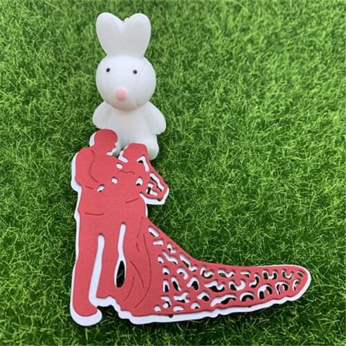 Couple wedding photos sweet hug metal cutting mold scrapbook paper model handmade greeting card album puncher art cutting mold