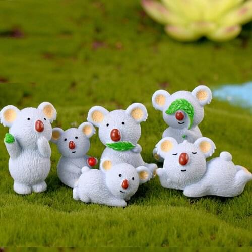 Resin Koala Bear Animal Fairy Garden Miniatures Accessories Crafts Micro Landscape DIY Fairy Garden Accessories