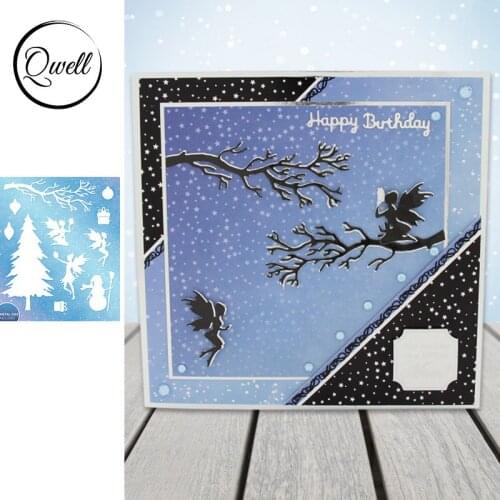 QWELL Winter Tree Branch Elf Snowman Metal Cutting Dies for Scrapbooking and Card Making Paper Embossing Craft New 2019 die cuts