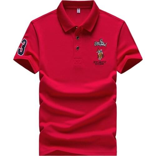 New Polo Shirt Men Brand embroidery horse Short Sleeved Camisas Summer Dress shirts men Jersey Golf Polos Para Hombre clothing
