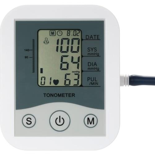 Arm Sphygmomanometer LCD Digital Display Blood Pressure Monitor Pulse Scanning Oscillometry Measuring for Measuring Pulse Rate