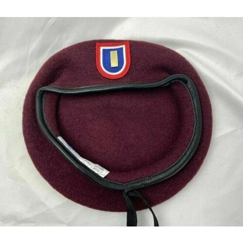 Us Army 82nd Airborne Division Wool Red Beret Second Lieutenant Officer Rank Hat Military Store