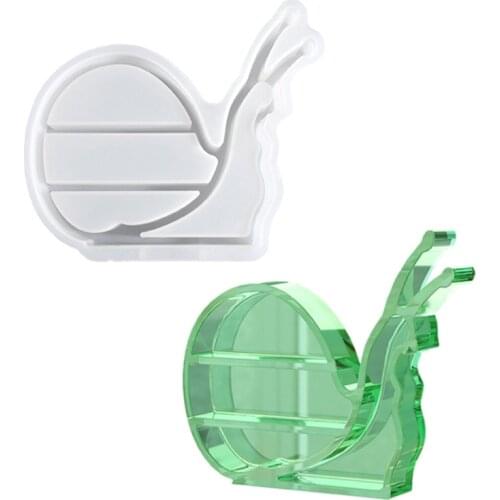 DIY Snails Box Epoxy Resin Mold Jewelry Storage Shelf Organizer Rack Trinket Holder Display Stand Casting Silicone Mould
