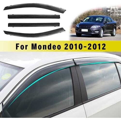 Sunny Visor For Ford Mondeo 2010 2011 2012 ABS Car Smoke Window Sun Rain exterior visor Deflector Guard Styling Accessories 4PC