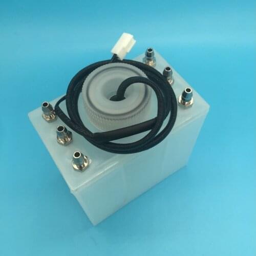 Solvent printer ink sub tank Starfire 1024 head 6 way holes level sensor tank for Infiniti Challenger Konica 512i head ink box