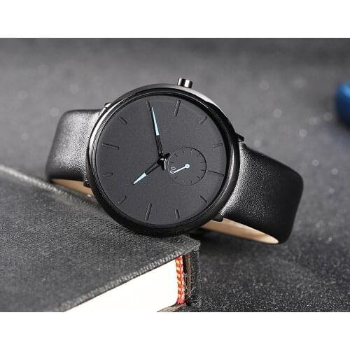 Sport Watches for Men or woman Blue Top Brand Luxury Leather Wrist Watch Man Clock Fashion Chronograph Wristwatch