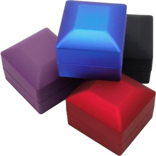 LED Lighted Earring Ring Gift Box Wedding Engagement Ring Jewelry Display New