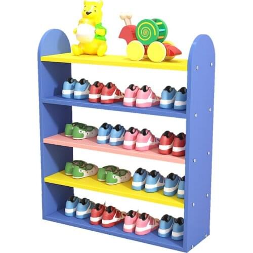 TT Baby Small Shoe Rack Childrens Shoe Rack Multi-Layer Cartoon Cute Simple Children Mini Assembled Shoe Cabinet