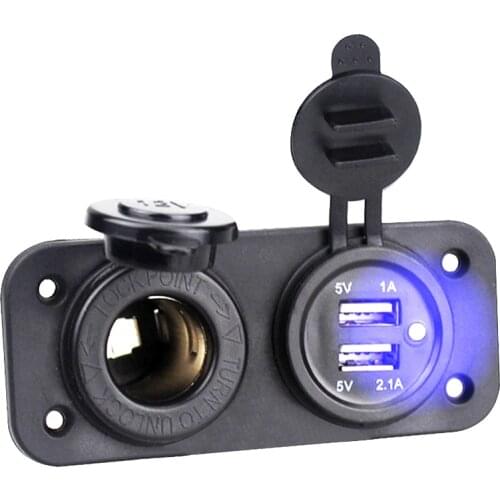 Universal 2.0A /1A Car Charger Power Adapter Outlet Car Cigarette Lighter Socket Splitter Dual USB Portable Car Accessories 12V