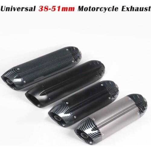 Universal 38-51mm Motorcycle Exhaust Motocross Muffler Mivv 370mm 470mm DB Killer Scooter For CBR650 Z1000 R15 PCX125 DUKE390