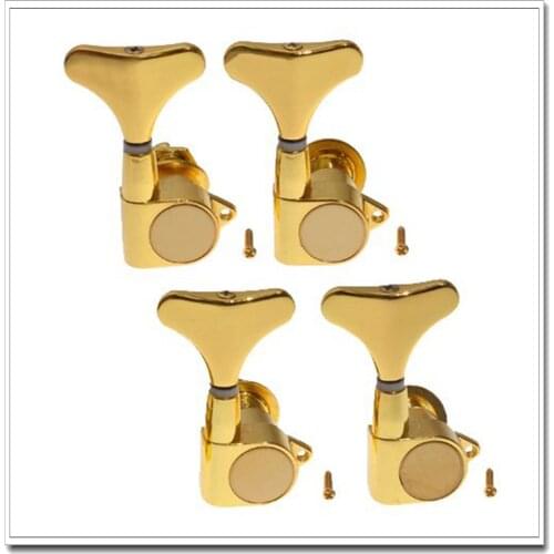 1set of 4R Guitar Bass Tuner Machine Heads Tuning Pegs Gold High Quality