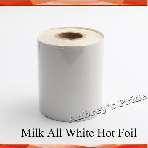 1Roll All White Opaque Color 160mmx120M Hot Stamping Foil Heat Transfer Napkin Gilding PVC business Card Emboss DIY Homemade