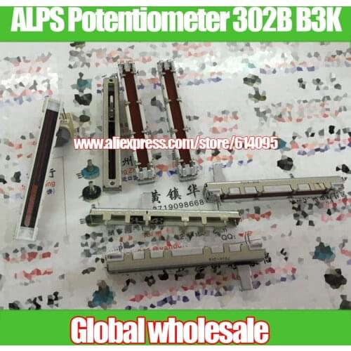 1pcs ALPS 60mm Single joint Straight Slide Potentiometer 302B B3K / with Tap Midpoint / Shank Length 10MMC
