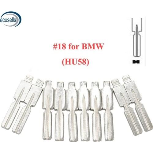 10pcs/lot, Universal Remotes Flip Blade 18# for KD Remote, NO.18 HU58 Key Blade for BMW