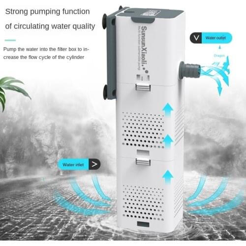 4 In 1 Aquarium Filter Pump Fish Tank Submersible Air Oxygen Internal Pump Aquarium Air Pump Wave Pump Aquarium Powerhead Pump
