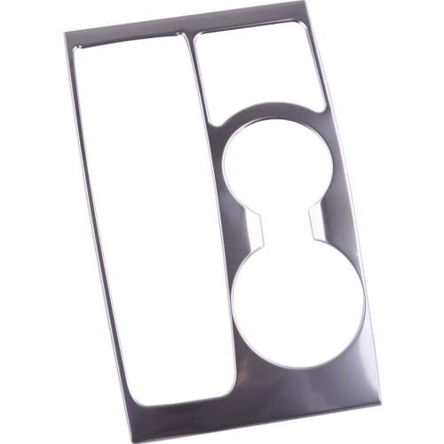 Car Interior Gear Shift Drink Holder Panel Cover Trim Silver Fit For Hyundai Tucson 2019 2020 Automatic Transmission Model LHD