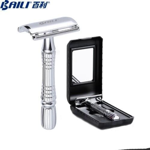 BAILI Classic Safety Razor Manual Exquisite Traditional Double Edge Blade Razor Shaver BT171 Upgraded version