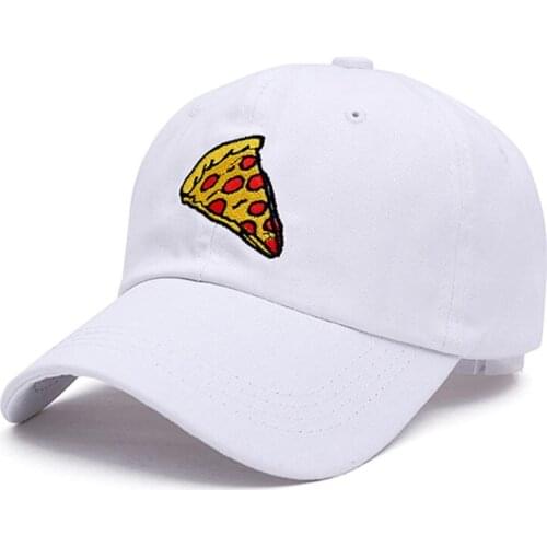 New Pizza Embroidery Baseball Cap Trucker Hat For Women Men Unisex Adjustable Size Dad Cap Leisure Hats