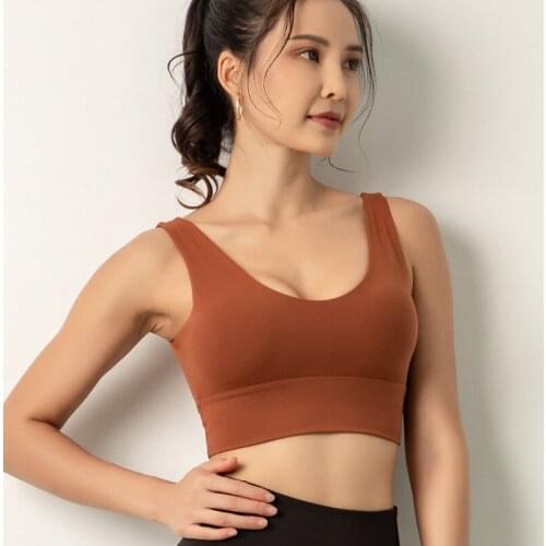 2020 New Fabric Nylon Breathable Women Yoga Tops Bra Solid Color And Sexy Sports Wear Outdoor Exercise Clothes