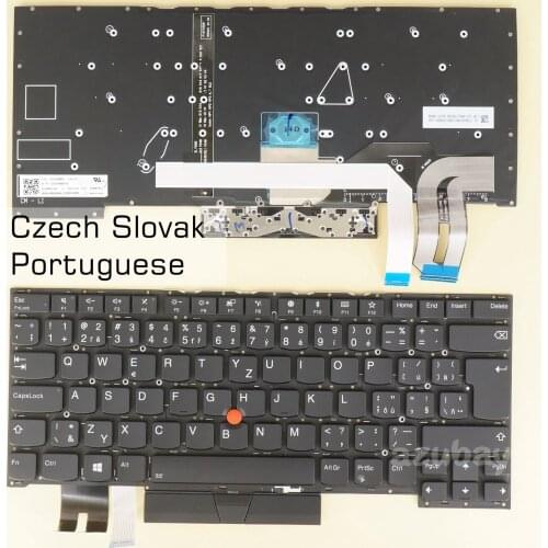 Czech Slovak Portuguese Keyboard for Lenovo Thinkpad T490s T495s, X1 Extreme Gen 1/ Gen 2 , P1 Gen 1, P1 Gen 2, Backlit or Not