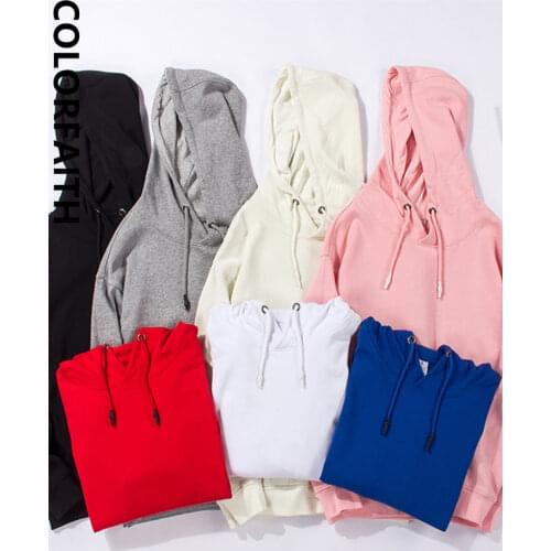 Colorfaith New 2021 Autumn Winter Women Sweatshirts Pullovers Oversized Fashionable Hooded Korean Couples Jumper Tops SS002AB