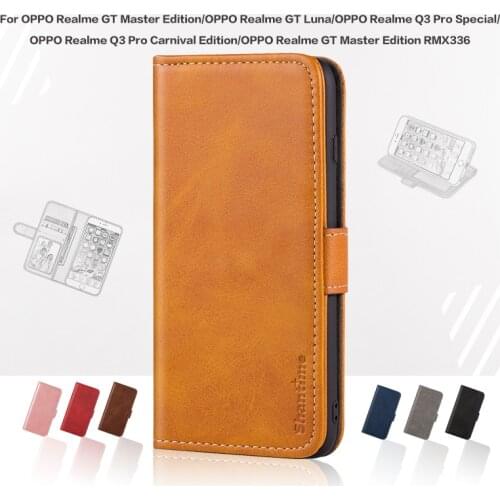 Flip Cover For OPPO Realme GT Master Edition Case Leather Luxury With Magnet Case For OPPO Realme Q3 Pro Special Phone Cover