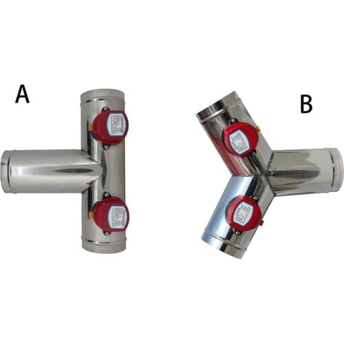 OD51mm-150mm Y type AC 220v AC110V DC12V DC24V stainless steel motorized ventilation register motorized valve Air Duct Valve