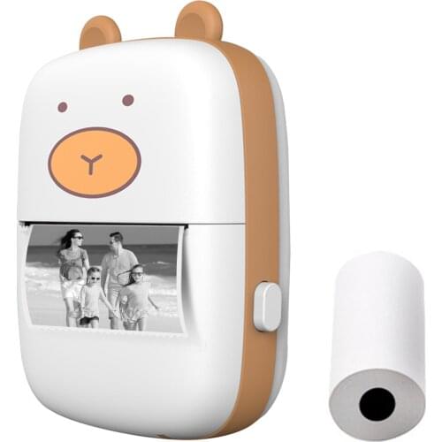 Mini Pocket Photo Printer Portable Mobile Thermal Printing Machine All in One 203DPI Wireless BT Connection for Android iOS