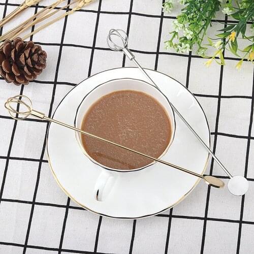 Coffee Stirring Rod Stirrers Stirring Sticks Stainless Steel Drinkware Lantern Shaped Honey Spoon Delicate Cocktail Muddler 4pcs