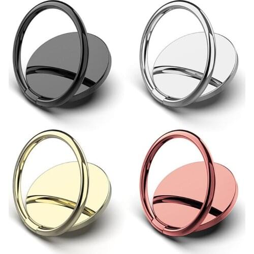 Cell Phone Ring Holder Finger Kickstand 360° Foldable Swivel Phone Stand Metal Back Ring Grip for All Smart Phones
