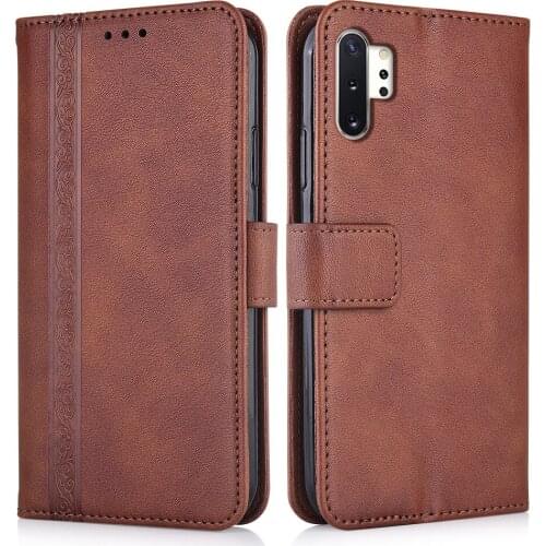 For Samsung Galaxy Note10+ Note 10 Plus N975 N975F SM-N975F 6.8'' Cover On Samsung Note10 Plus Shell Wallet Leather Case