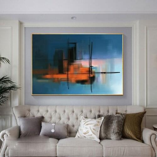 Colorful Abstract Wall Art Canvas Painting Modern Posters and Prints Scandinaivan Wall Pictures for Living Room Abstract Decor