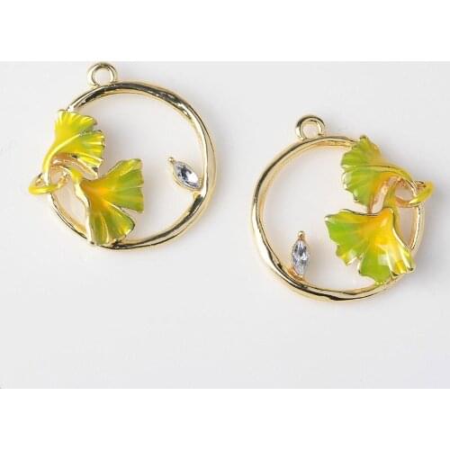 2 pcs/lot Alloy Creative Pendant Buttons Ornaments Jewelry Earrings Choker DIY Accessories Handmade for Lady Best Gift Craft