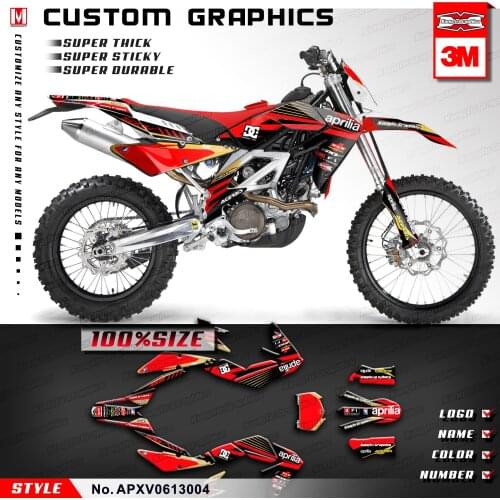 KUNGFU GRAPHICS Vinyl Decal Stickers Motorbike Graphic Kit for Aprilia SXV RXV 450 550 2006 2007 2008 2009 2010 2011 2012 2013