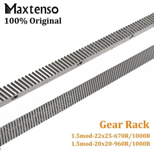 MAXTENSO 1.5mod modulus cnc gear rack helical teeth 670mm 1000mm 960mm right hand Engraving machine high precision steel white