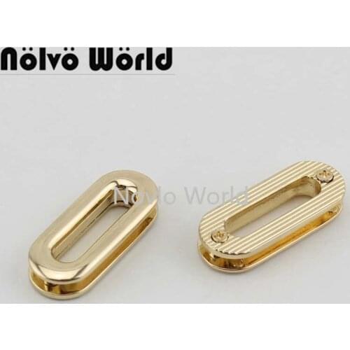 Nolvo World 5-20-100pcs 4 colors Inner 2.5X0.6cm 1" oval eyelet grommet in 2 screws for bags purse strap sewing