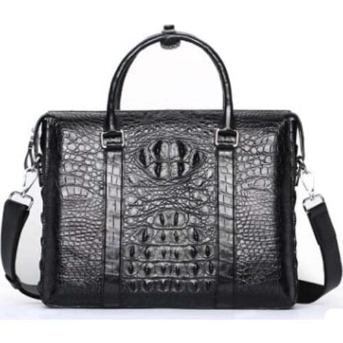 Dongou crocodile Mens bags handbag Genuine crocodile leather male Commercial package Single shoulder bag men briefcase