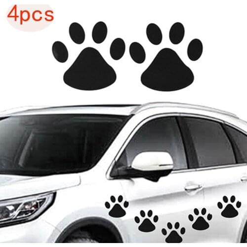 Cat paw print dog paw print creative panda walk print car sticker