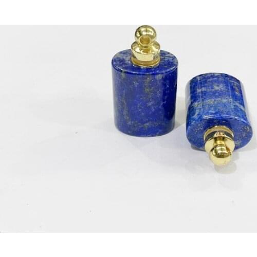 Fashion natural stone amethysts Perfume bottle pendant for jewelry making Gold plating silvery 2pc free shipping 13x18x30mm