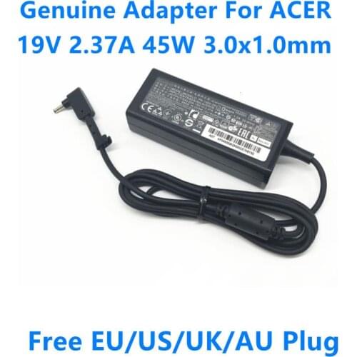 Genuine PA-1450-26 A13-045N2A 19V 2.37A 3.0x1.0mm AC Adapter Charger For ACER Aspire V3-371 SWIFT 3 SF314 R5 S5 Laptop Adapter