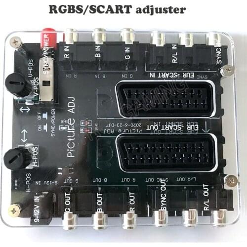 RGBS/SCART European standard picture position adjuster Adjustable screen conversion PCB with shell adjustable image position