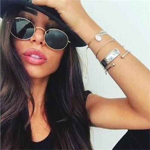 Classic Vintage Oval Sunglasses Women/Men Luxe 90s Designer Sunglasses Cute Hip Hop Vintage Retro Glasses