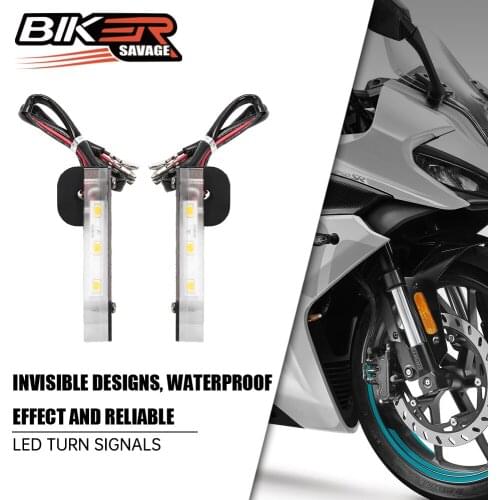 LED Turn Signals For HONDA CFMOTO Invisible WING Indicator Lamp STPAPIO 125 250SR 700XL-X 650MT 800MT 150NK 250NK 400NK 650NK
