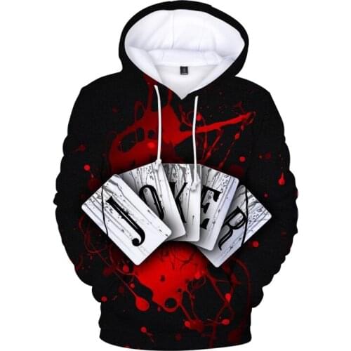 Playing Card Hoodie 3D Digital Poker Hoodie Men/women Casual Sweatshirt Youth Anime Clothes Children Hip Hop Pullover