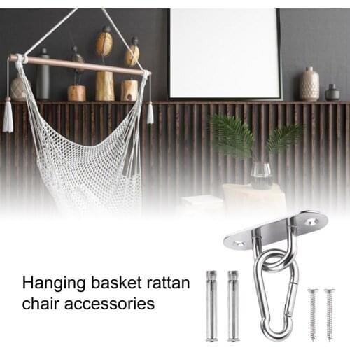 Heavy Clamp Hook Stainless Steel Fixed Buckle Hanging Basket Hanging Chair Swing Sandbag Bag Hammock Fixed Buckle Swivel Hook