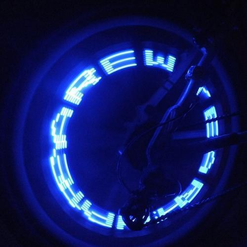High Quality Bicycle Bikes Wheel Tyre Spoke Valve Cap Letter 7LEDs Lights Lamp