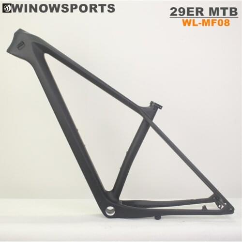 Winowsports 2021 New Carbon MTB Frame 29er Carbon Mountain Bike Frame BSA 148x12mm Boost 142*12mm Thru Axle MTB Bicycle Frames