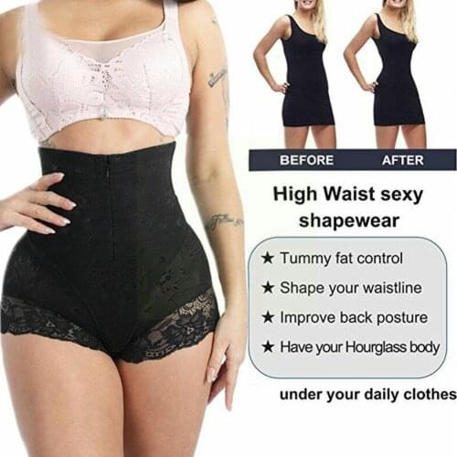 Women High Waist Trainer Sexy Shaperwear Tummy Slim Control Body Shape Pants Belly Shaper Underwear Briefs Hip Lift Zipper Panty